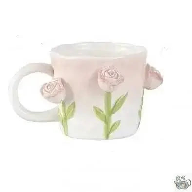 Tasse romantique fleurs 3D | Théières à la folie