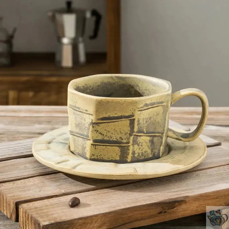 Tasse rustique en céramique taillée au couteau | Théières à la folie