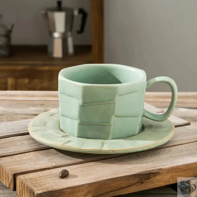 Tasse rustique en céramique taillée au couteau | Théières à la folie