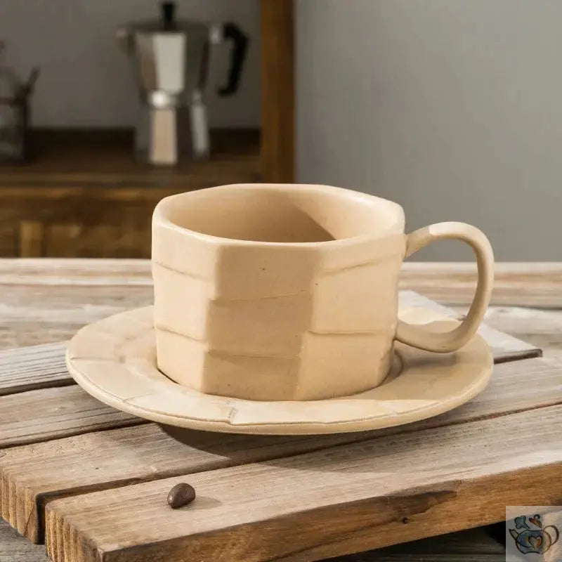 Tasse rustique en céramique taillée au couteau | Théières à la folie