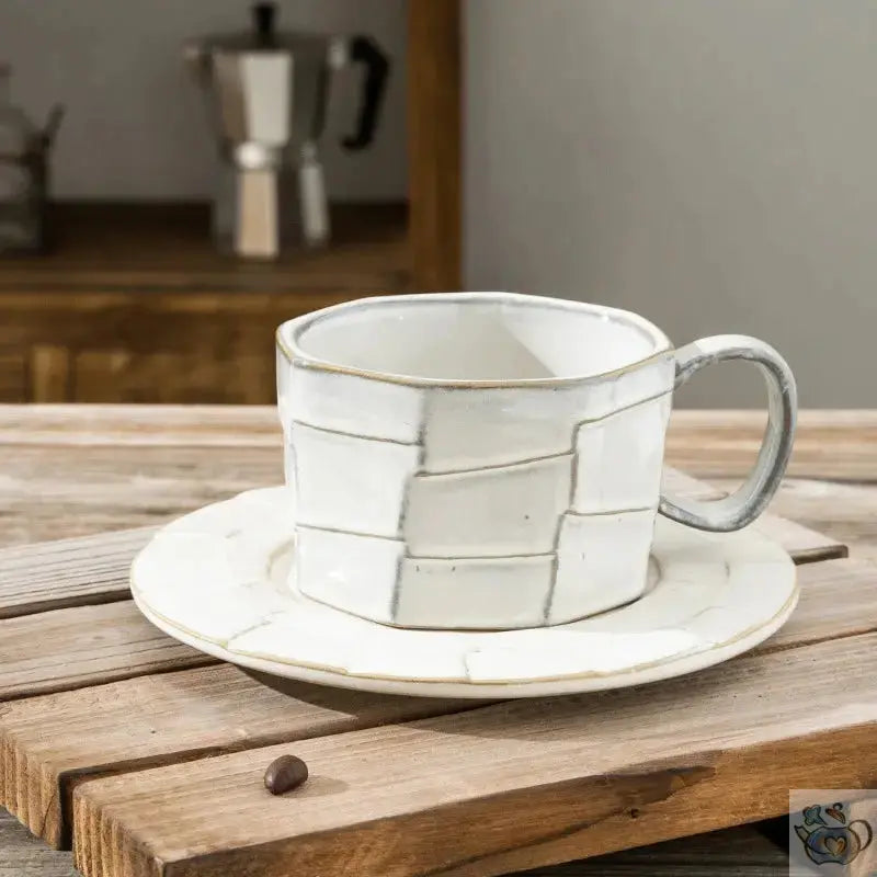 Tasse rustique en céramique taillée au couteau | Théières à la folie