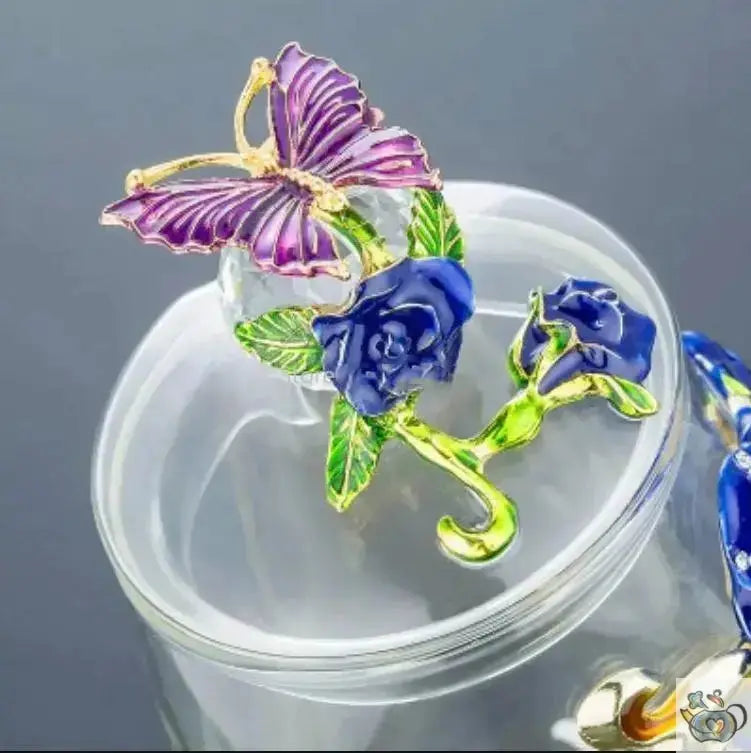 Tasses à thé en verre couleurs romantiques  |  Théières à la folie