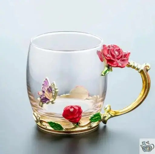 Tasses à thé en verre couleurs romantiques | théières à la folie