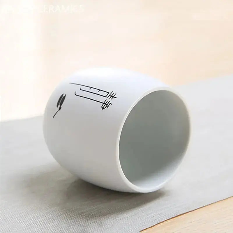 Tasses japonaises en porcelaine blanche Zen | Théières à la folie