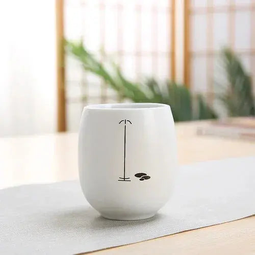 Tasses japonaises en porcelaine blanche Zen | Théières à la folie