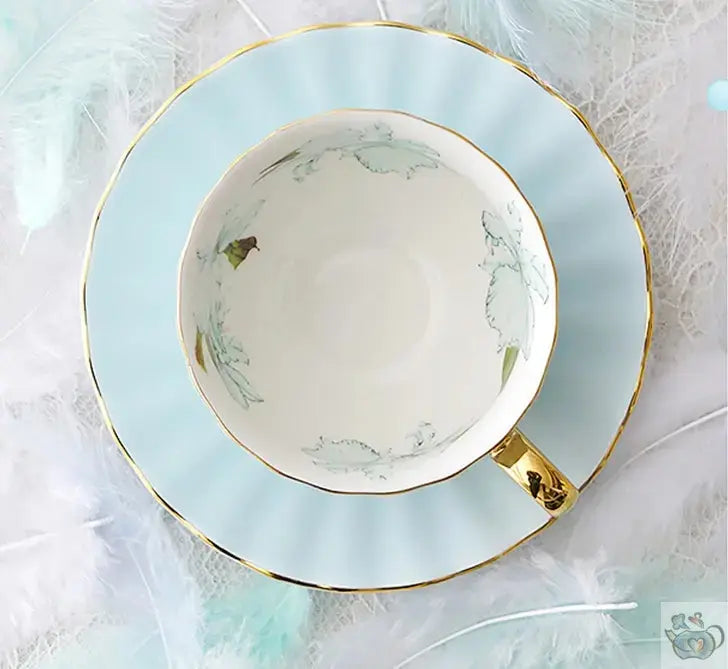 ​Tasses porcelaine pastel intérieur fleuri | Théières à la folie