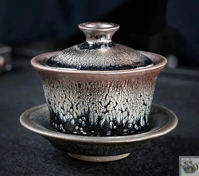 Théière Gaiwan porcelaine noire JianZhan | Théières à la folie