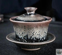 Thumbnail for Théière Gaiwan porcelaine noire JianZhan | Théières à la folie