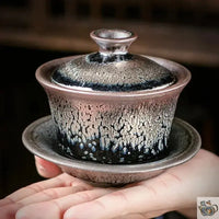 Thumbnail for Théière Gaiwan porcelaine noire JianZhan | Théières à la folie