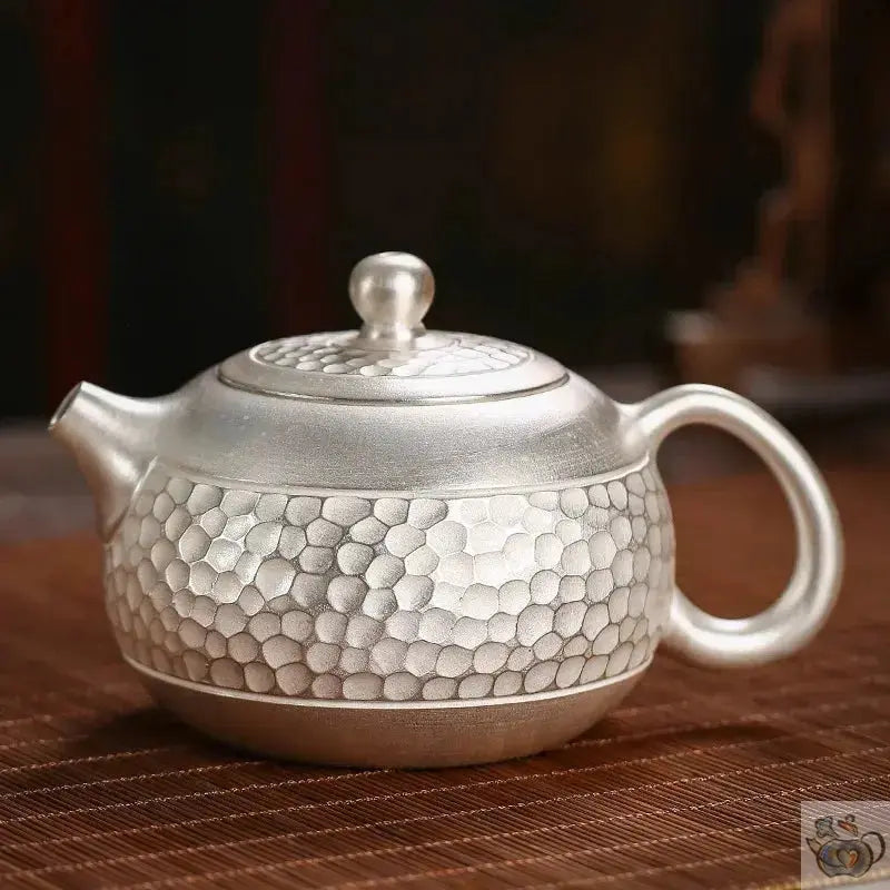 Théière Xishi en argent martelé artisanal | Théières à la folie