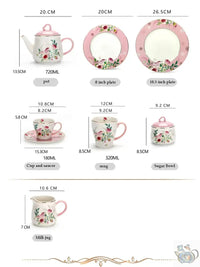 Thumbnail for Théière à compléter en céramique rose et blanc | Théières à la folie
