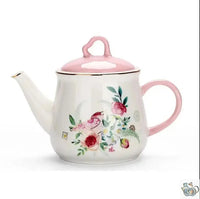 Thumbnail for Théière à compléter en céramique rose et blanc | Théières à la folie