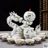 Thumbnail for Théière dragon céramique marbrée semi-automatique | Théières à la folie