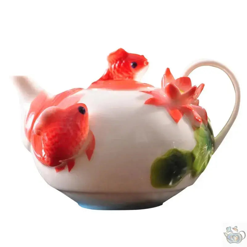 Théière en porcelaine 3D au bord de l'eau | Théières à la folie