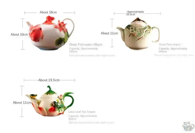 Théière en porcelaine 3D au bord de l'eau | Théières à la folie