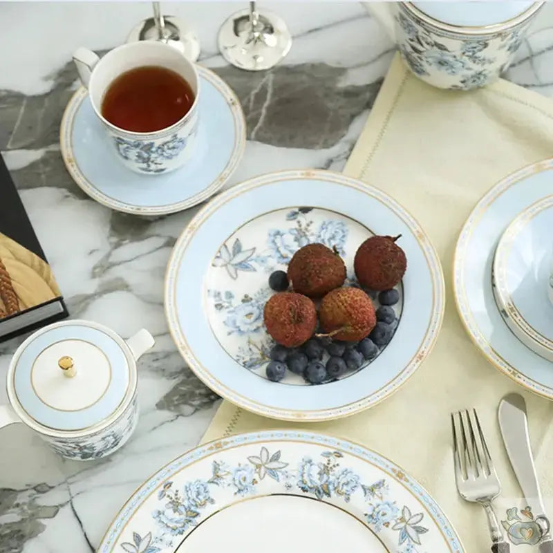 Théière en porcelaine doux motifs floraux | Théières à la folie