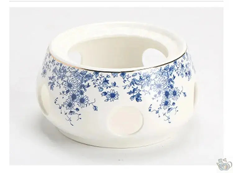 Théière en porcelaine gaufrée fleurs bleues | Théières à la folie