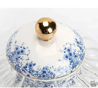Thumbnail for Théière en porcelaine gaufrée fleurs bleues | Théières à la folie
