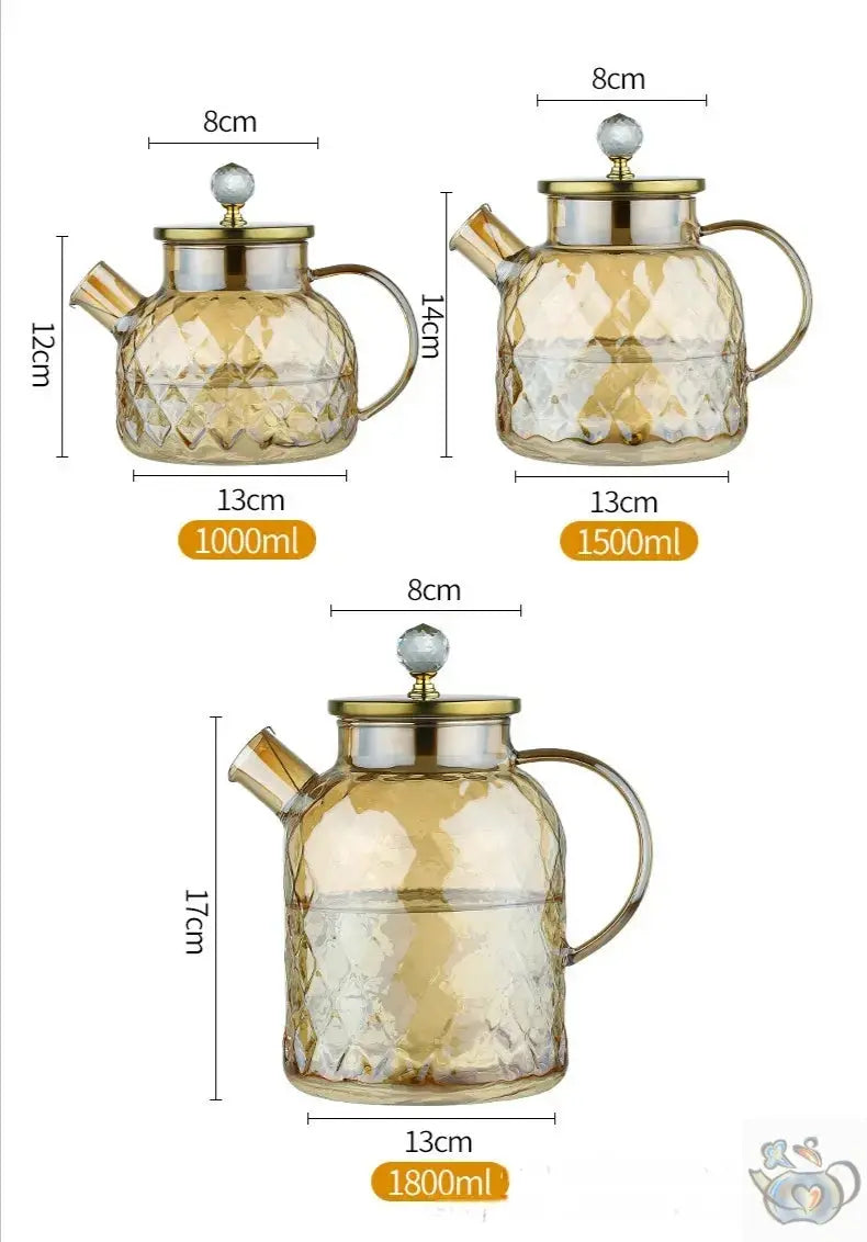 Théière en verre aux mille facettes | Théières à la folie