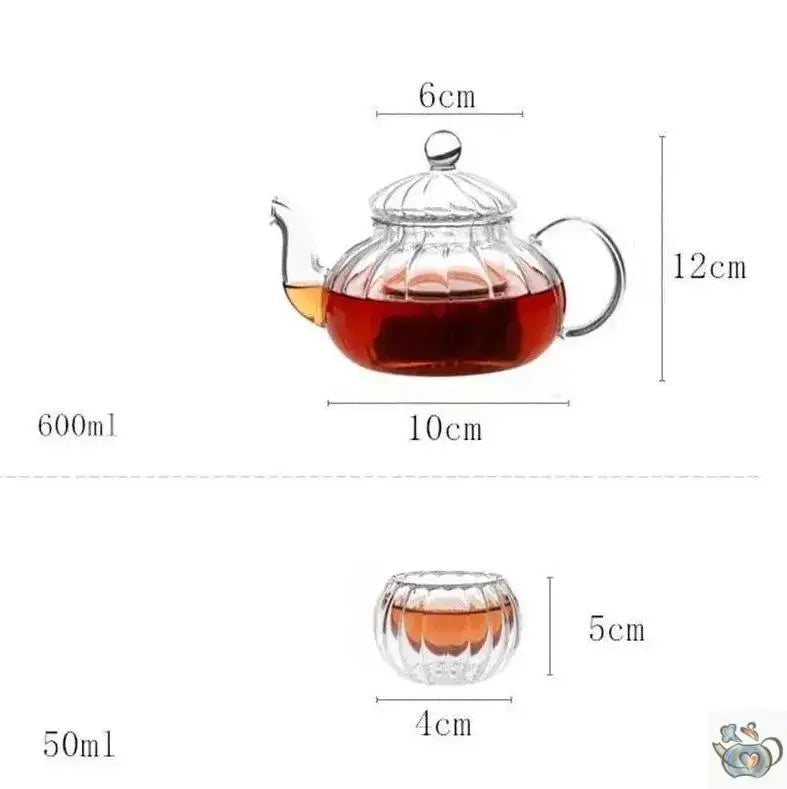 Théière en verre en forme de potiron | Théières à la folie