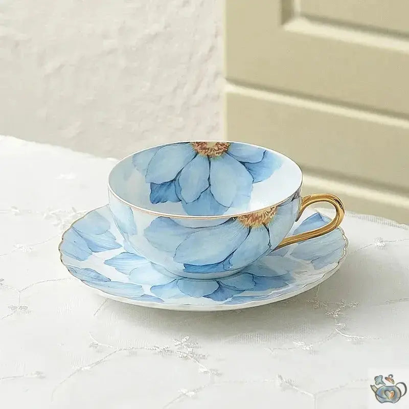 Théière et tasse fleuries en porcelaine fine | Théières à la folie