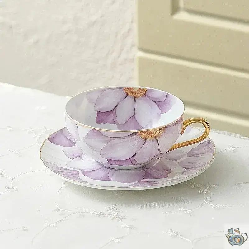 Théière et tasse fleuries en porcelaine fine | Théières à la folie