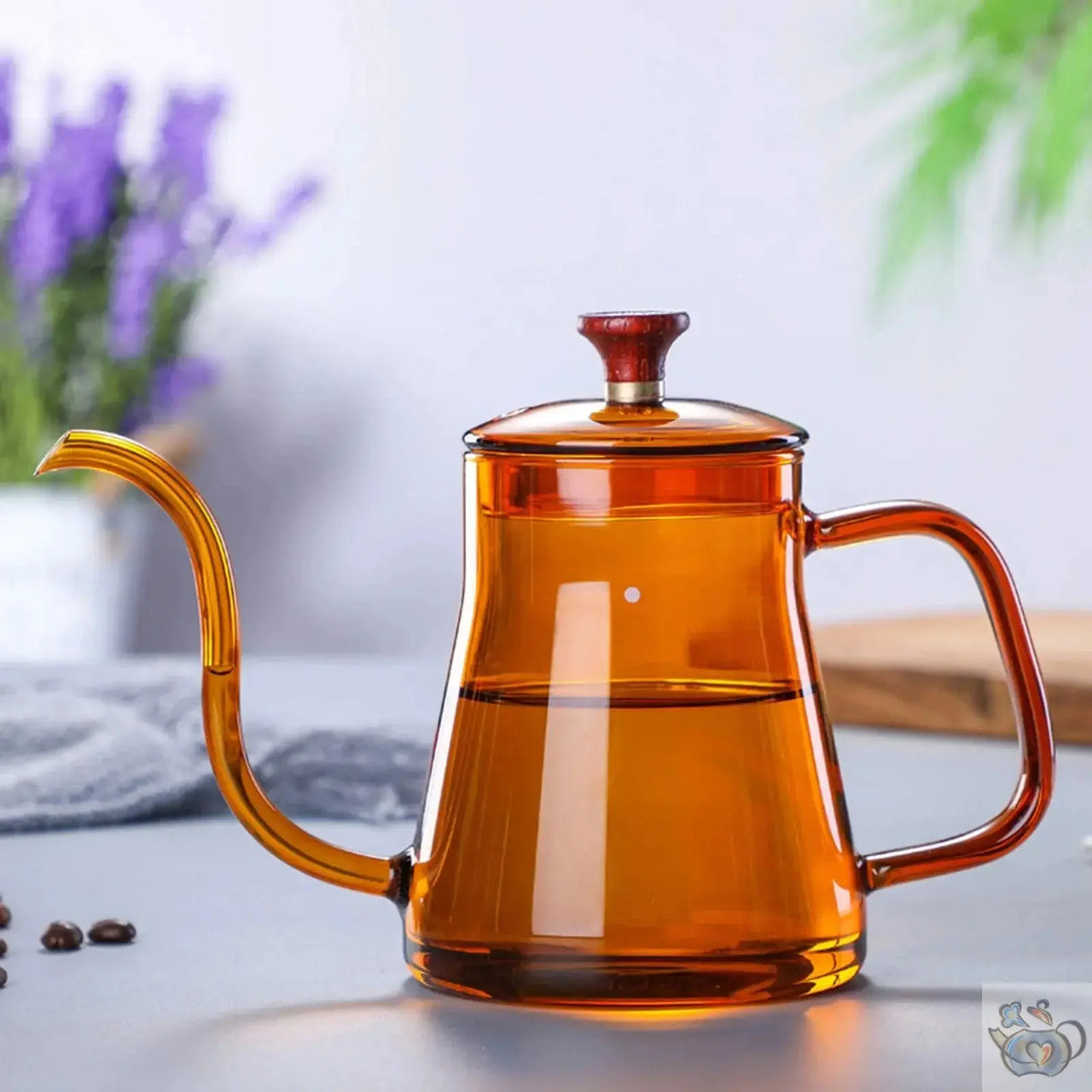 Théière et verres en verre de couleurs | Théières à la folie