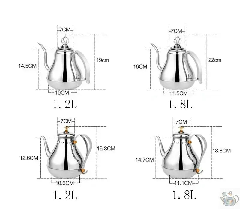 Théière induction col cygne en acier inoxydable | Théières à la folie