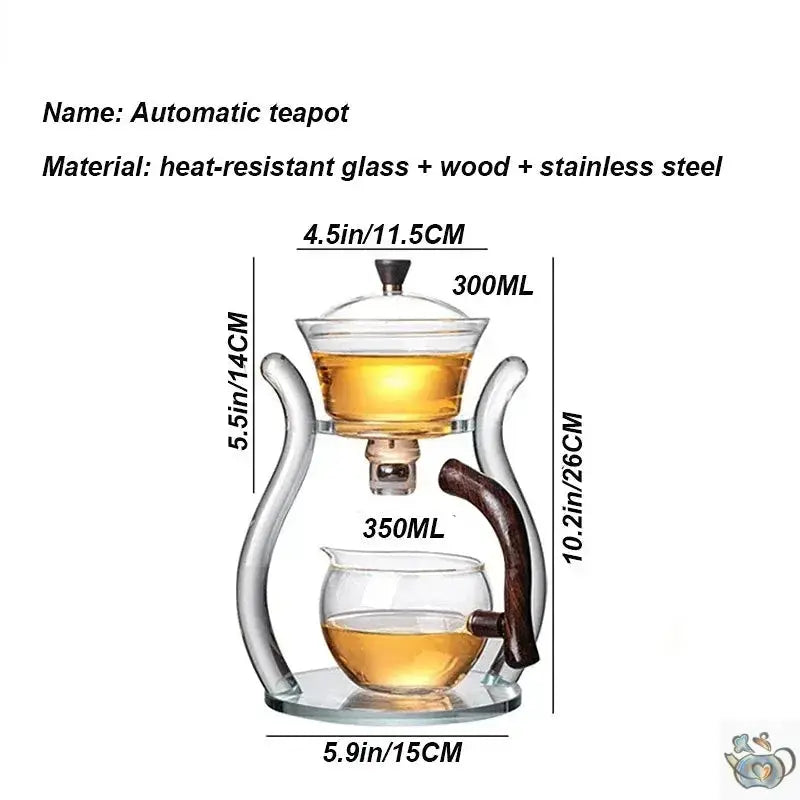 Théière magnétique en verre avec supports | Théières à la folie
