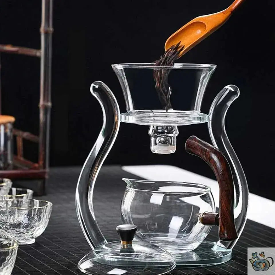 Théière magnétique en verre avec supports | Théières à la folie