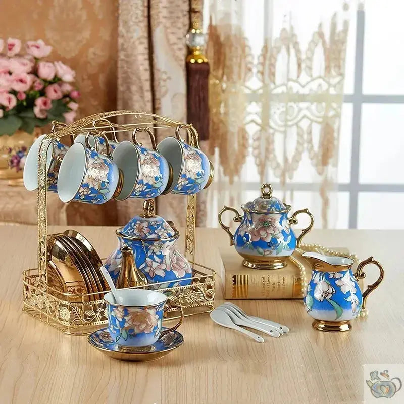 Théière porcelaine avec tasses à l'anglaise | Théières à la folie