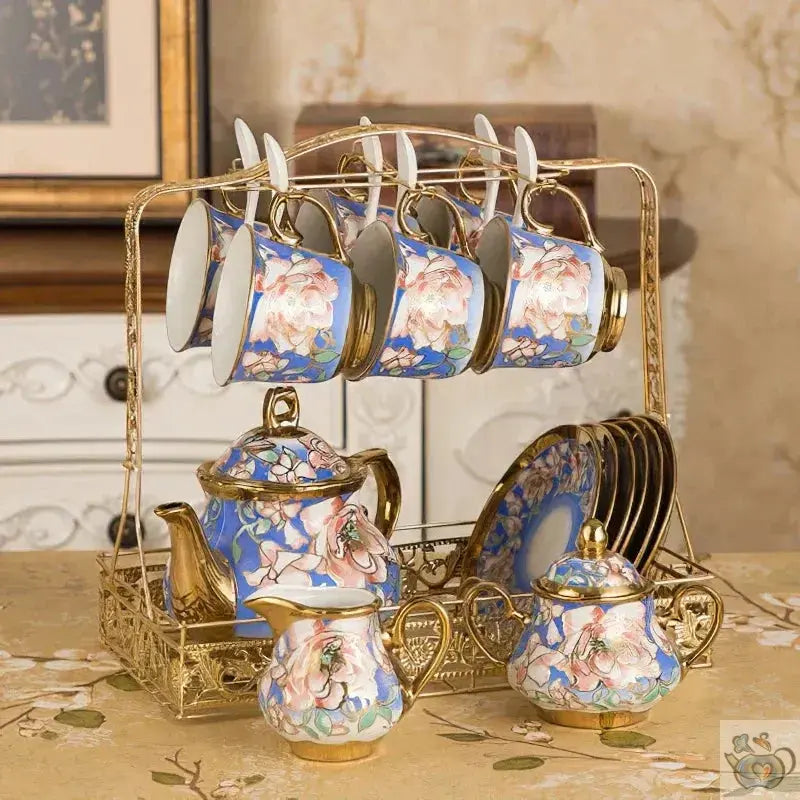 Théière porcelaine avec tasses à l'anglaise | Théières à la folie