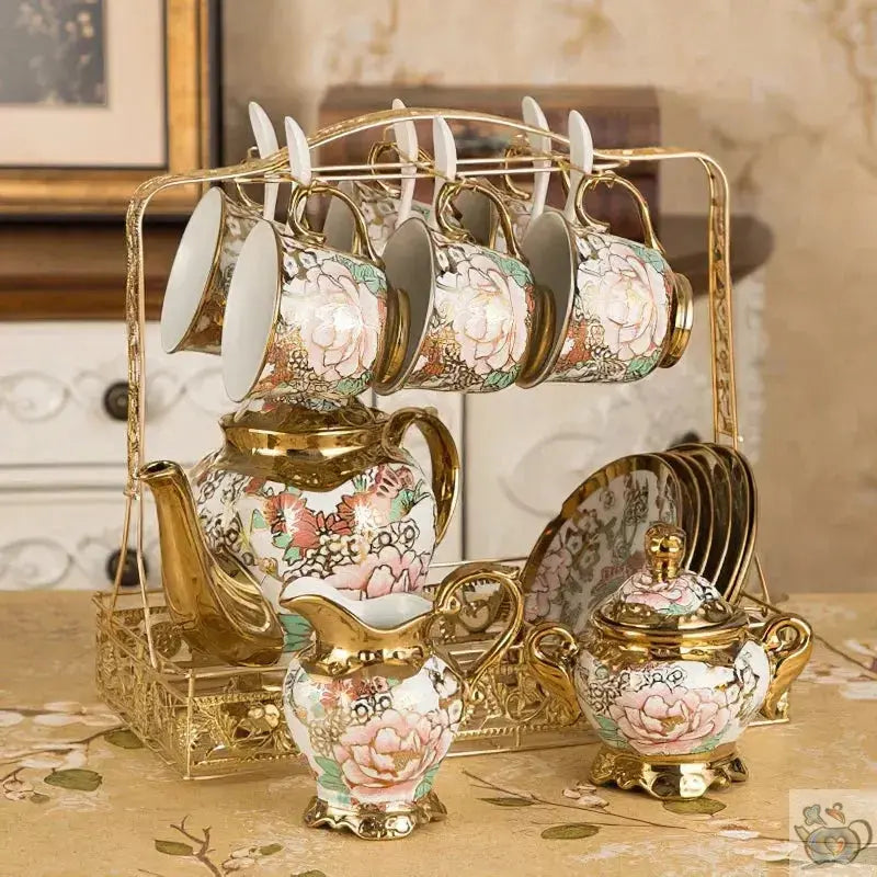 Théière porcelaine avec tasses à l'anglaise | Théières à la folie
