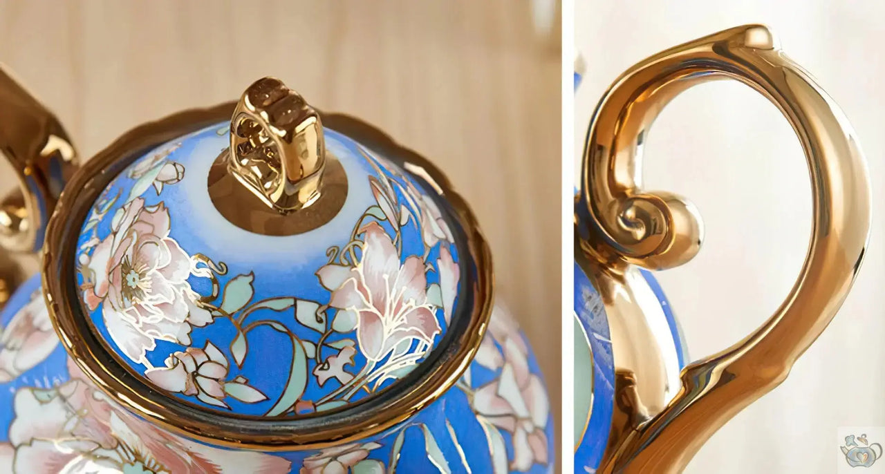 Théière porcelaine avec tasses à l'anglaise | Théières à la folie
