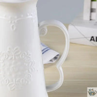 Thumbnail for Théière porcelaine blanche d'antan et 2 tasses | Théières à la folie