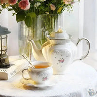 Thumbnail for Théière porcelaine d'antan aux petites roses | Théières à la folie