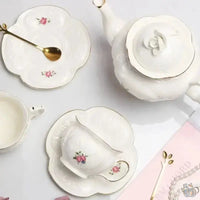 Thumbnail for Théière porcelaine d'antan aux petites roses | Théières à la folie
