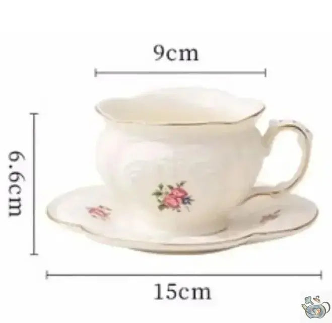 Théière porcelaine d'antan aux petites roses | Théières à la folie