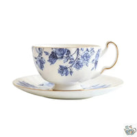 Thumbnail for Théière porcelaine fleurie de roses bleues | Théières à la folie