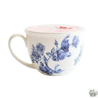 Thumbnail for Théière porcelaine fleurie de roses bleues | Théières à la folie