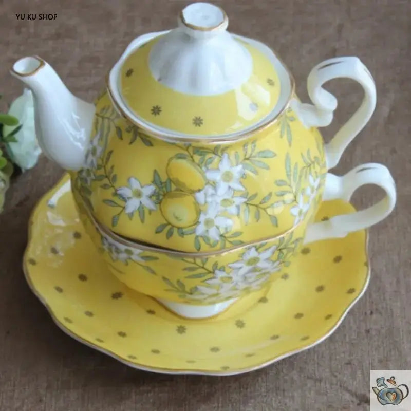 Théière solitaire à l'anglaise jaune de Provence | Théières à la folie