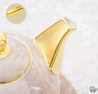Thumbnail for Théière solitaire en porcelaine marbrée cadeau | Théières à la folie