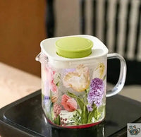 Thumbnail for Théière verre polyvalente aux tulipes colorées | Théières à la folie