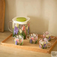 Thumbnail for Théière verre polyvalente aux tulipes colorées | Théières à la folie
