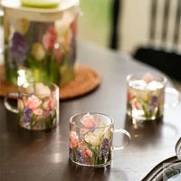 Thumbnail for Théière verre polyvalente aux tulipes colorées | Théières à la folie