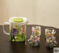 Thumbnail for Théière verre polyvalente aux tulipes colorées | Théières à la folie
