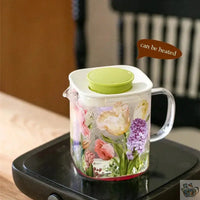 Thumbnail for Théière verre polyvalente aux tulipes colorées | Théières à la folie