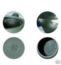 Thumbnail for Théière chinoise ronde aplatie verte | Théières à la folie
