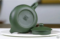 Thumbnail for Théière chinoise ronde aplatie verte | Théières à la folie