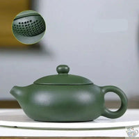 Thumbnail for Théière chinoise ronde aplatie verte | Théières à la folie